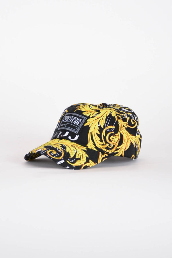 VERSACE JEANS COUTURE Cappello stampa barocca con logo