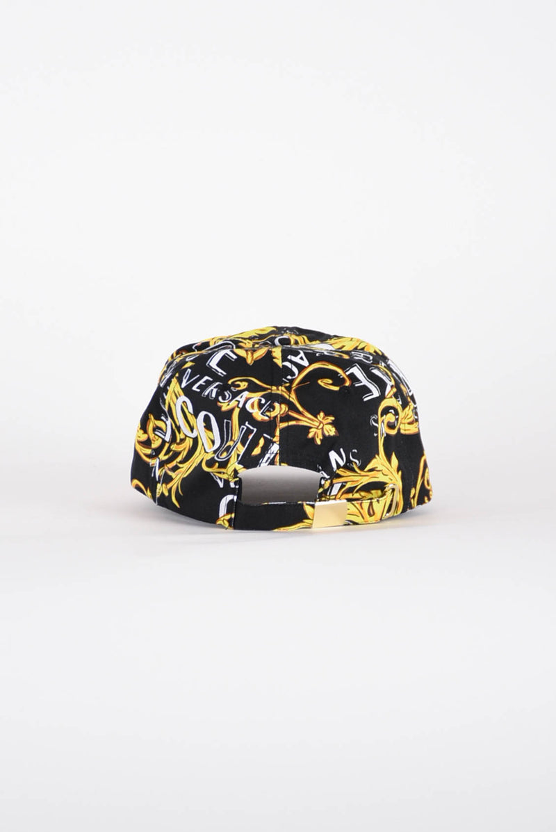 VERSACE JEANS COUTURE Cappello stampa barocca con logo