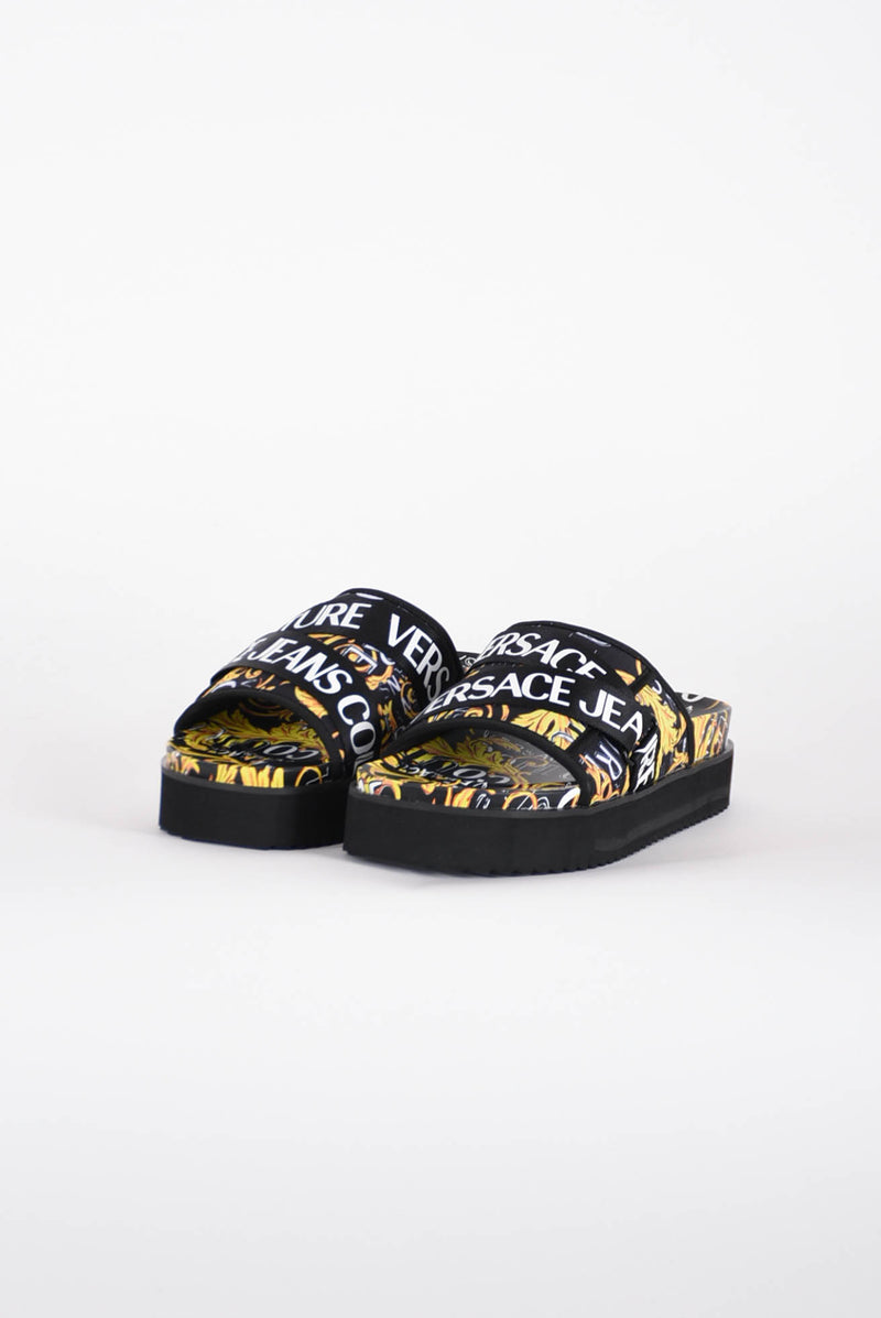VERSACE JEANS COUTURE Ciabatta stampa barocca in nylon