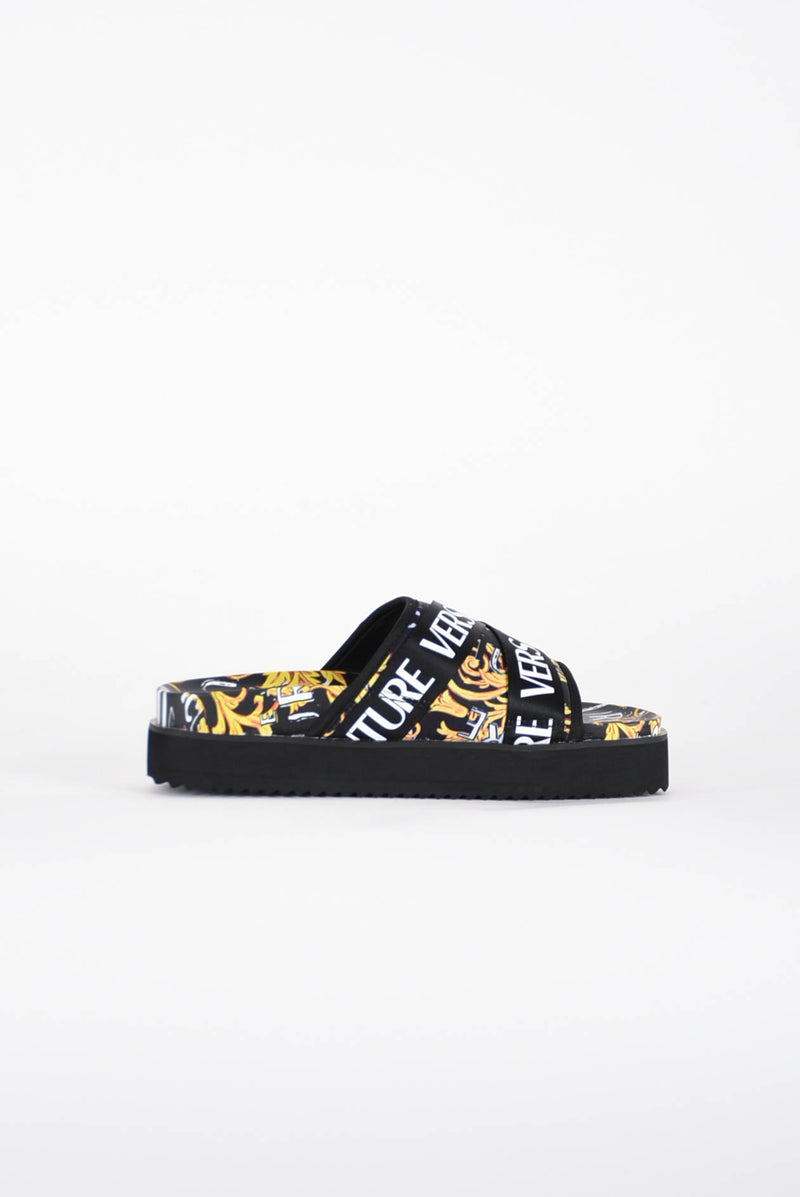 VERSACE JEANS COUTURE Ciabatta stampa barocca in nylon