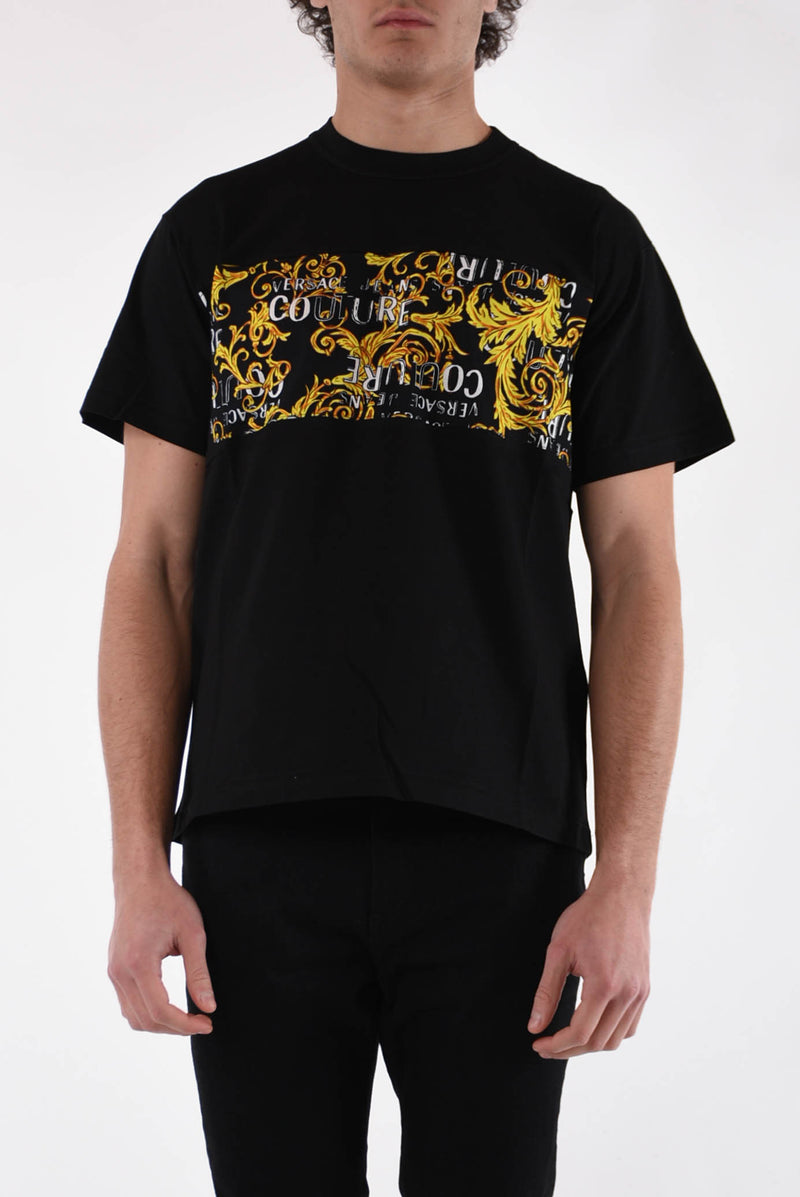 VERSACE JEANS COUTURE T-shirt con stampa barocca