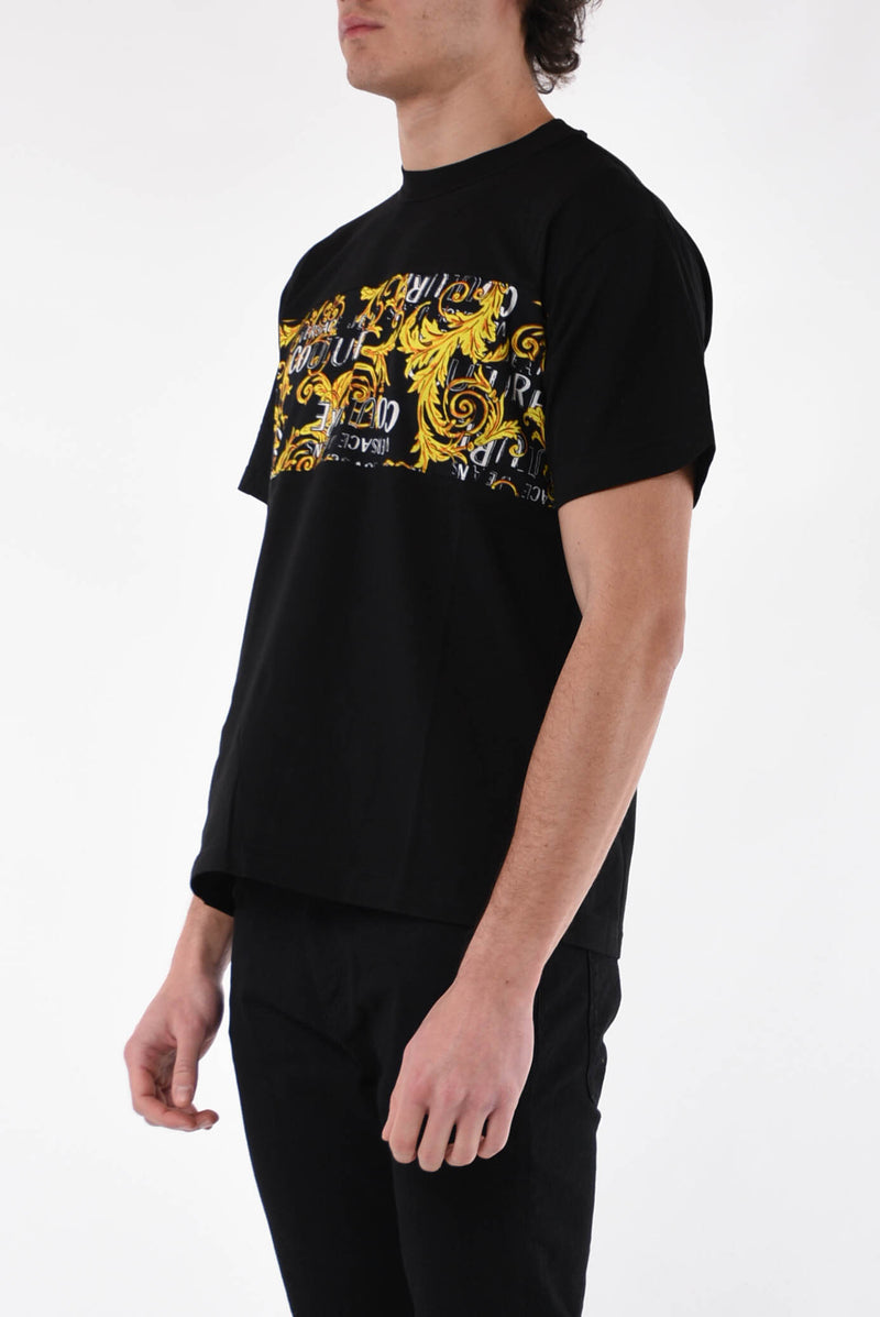VERSACE JEANS COUTURE T-shirt con stampa barocca