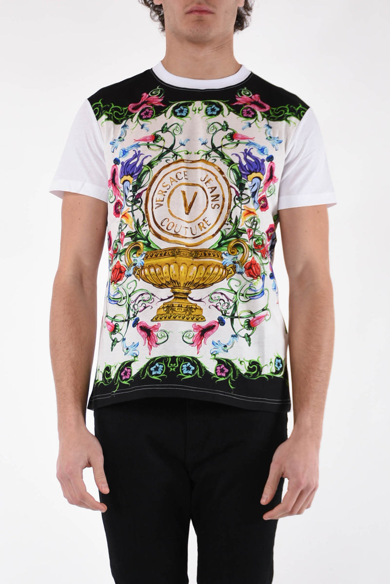 VERSACE JEANS COUTURE T-shirt con stampa garden