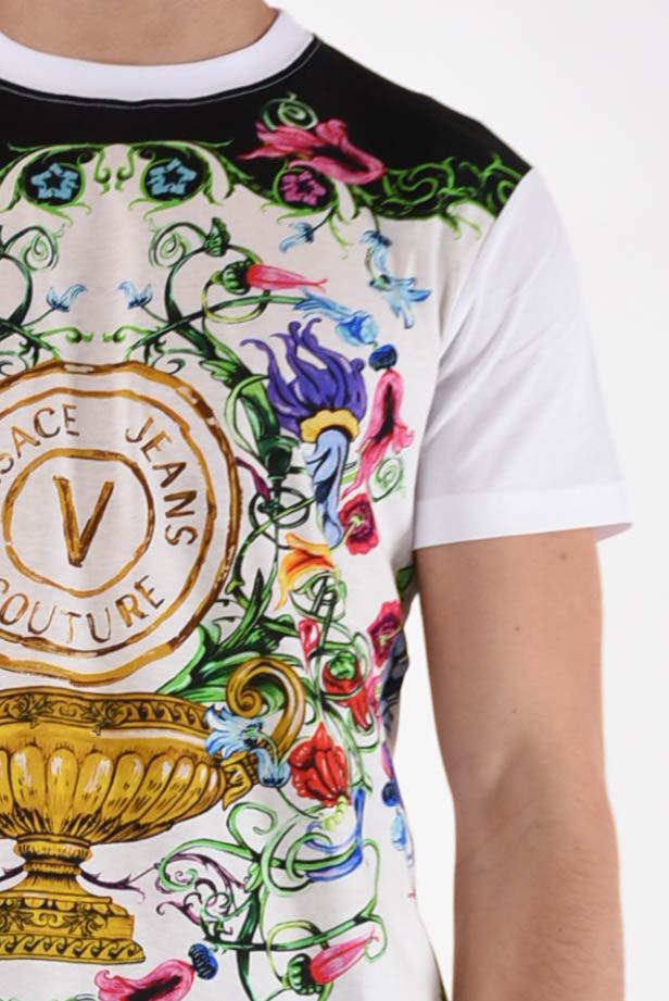 VERSACE JEANS COUTURE T-shirt con stampa garden