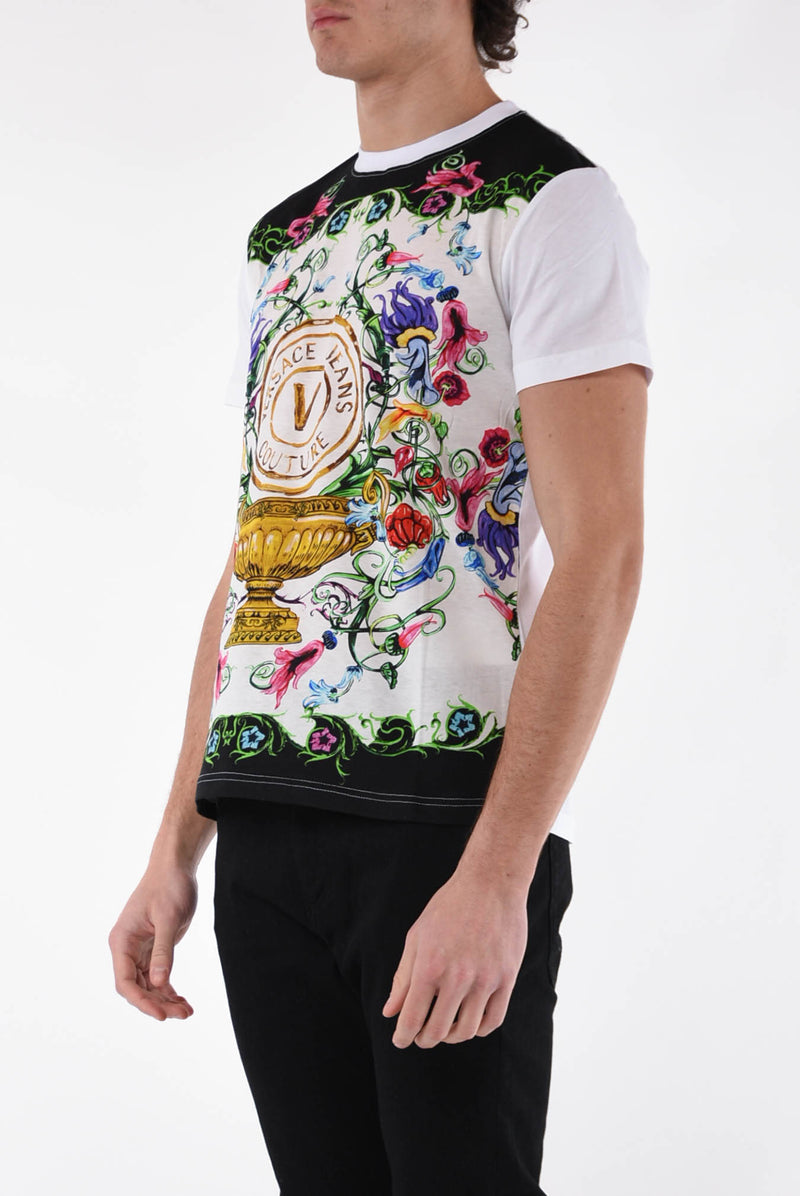 VERSACE JEANS COUTURE T-shirt con stampa garden