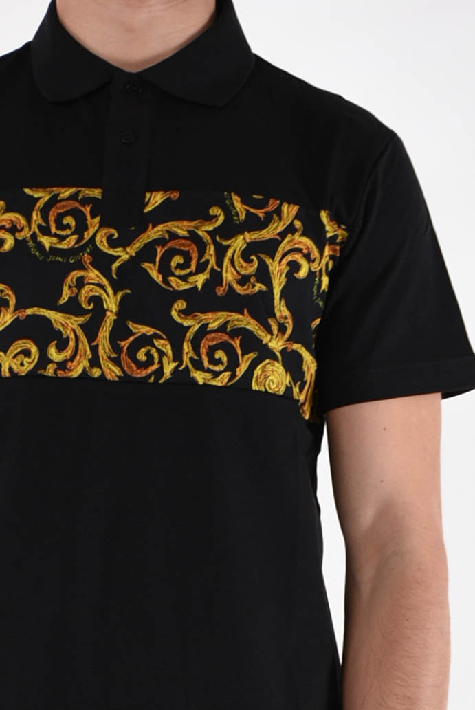 VERSACE JEANS COUTURE Polo con stampa barocca