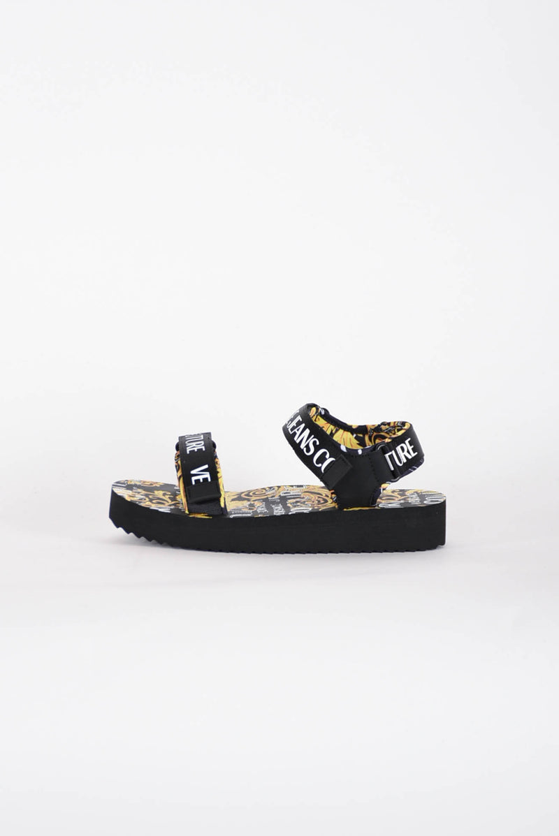 VERSACE JEANS COUTURE sandali bassi stampa baroque