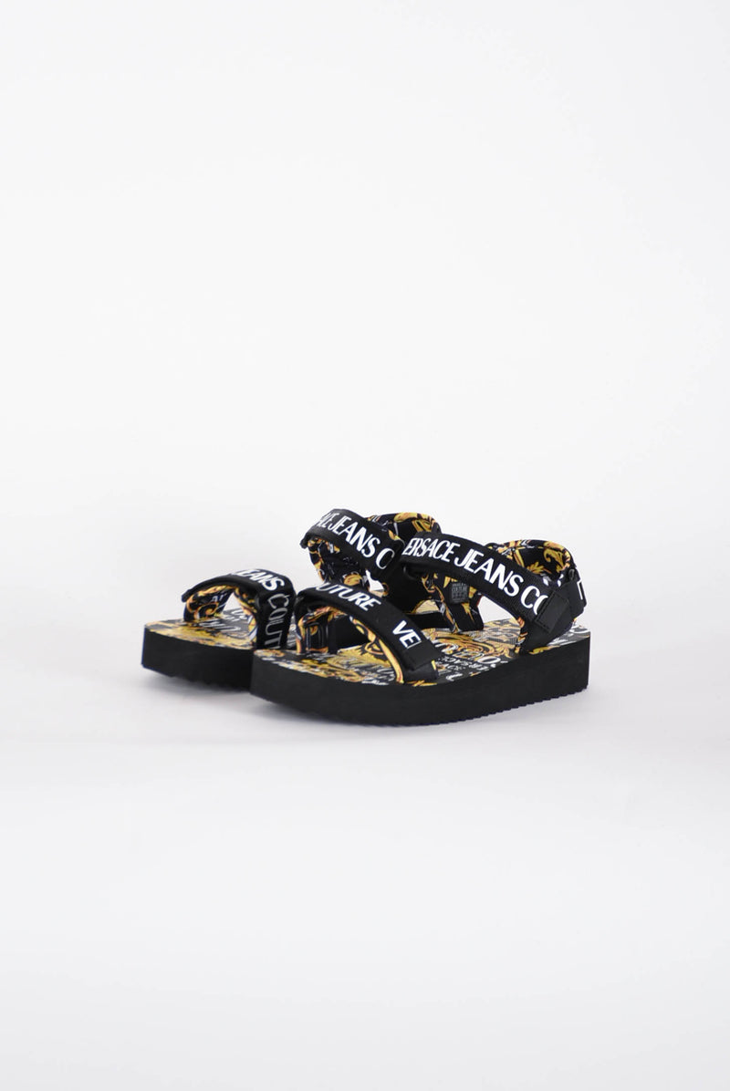 VERSACE JEANS COUTURE sandali bassi stampa baroque