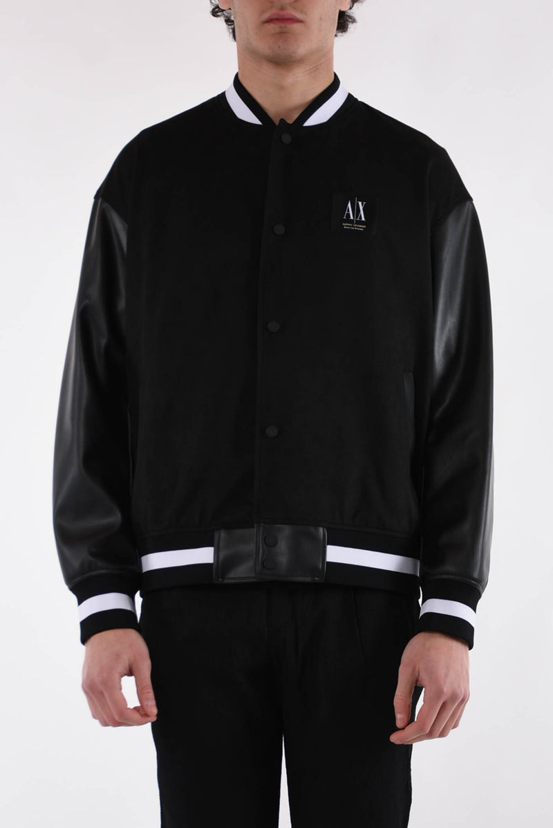 ARMANI EXCHANGE Varsity in pelle ecologica