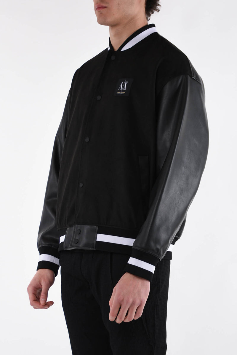 ARMANI EXCHANGE Varsity in pelle ecologica