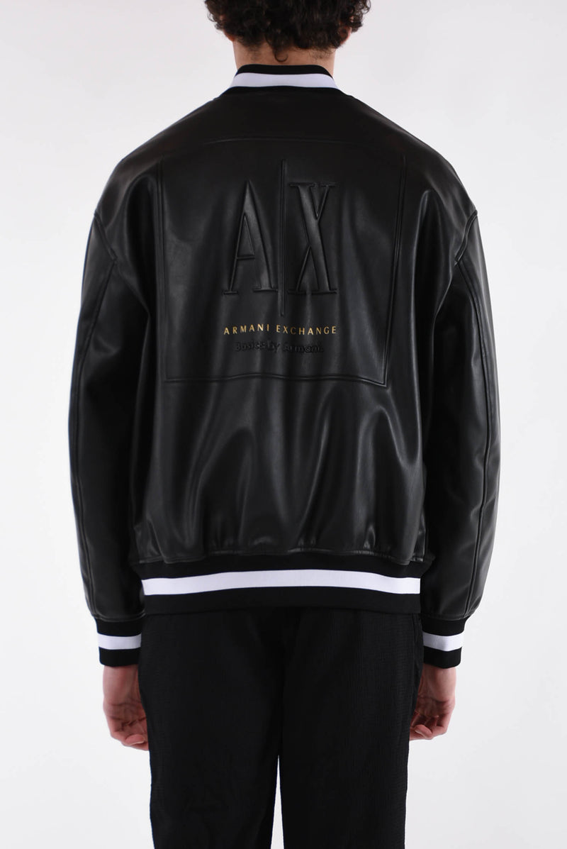ARMANI EXCHANGE Varsity in pelle ecologica