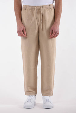 ARMANI EXCHANGE Pantaloni jogger in misto lino