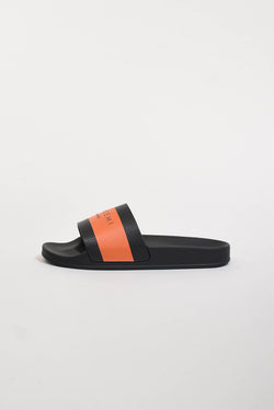BUSCEMI Ciabatta con logo in pelle