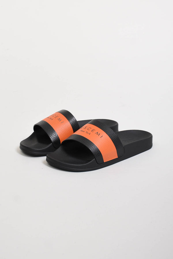 BUSCEMI Slipper with logo in leather