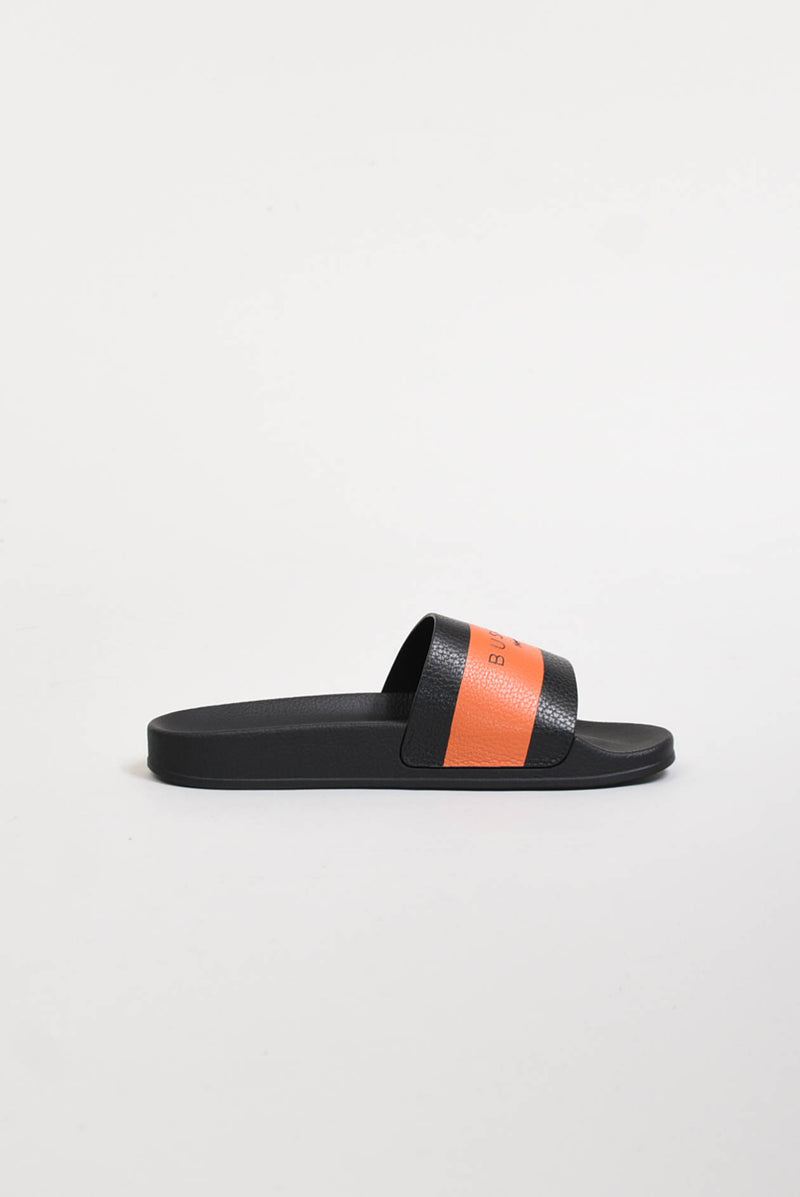 BUSCEMI Ciabatta con logo in pelle