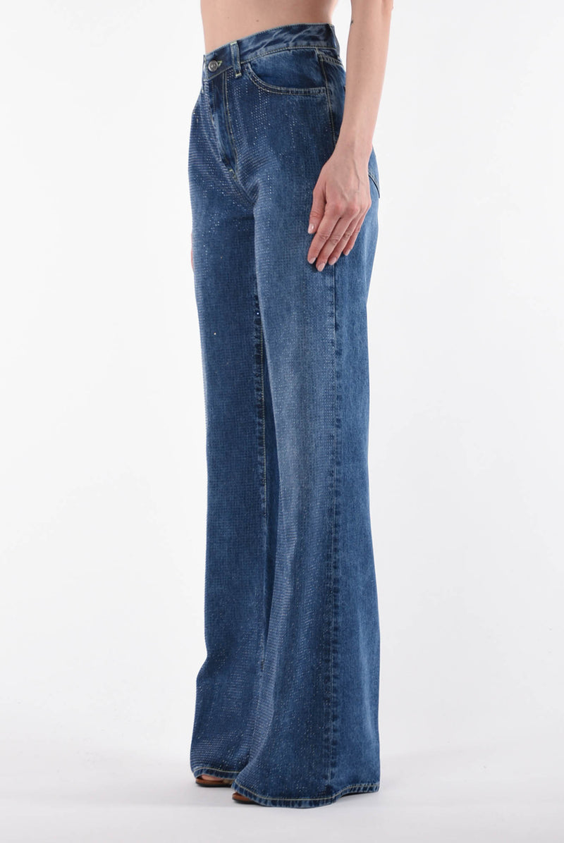 DONDUP jeans a gamba ampia modello amber