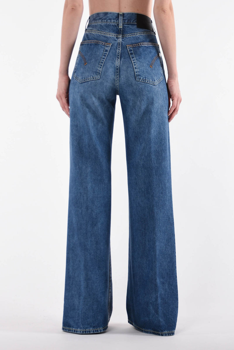 DONDUP jeans a gamba ampia modello amber