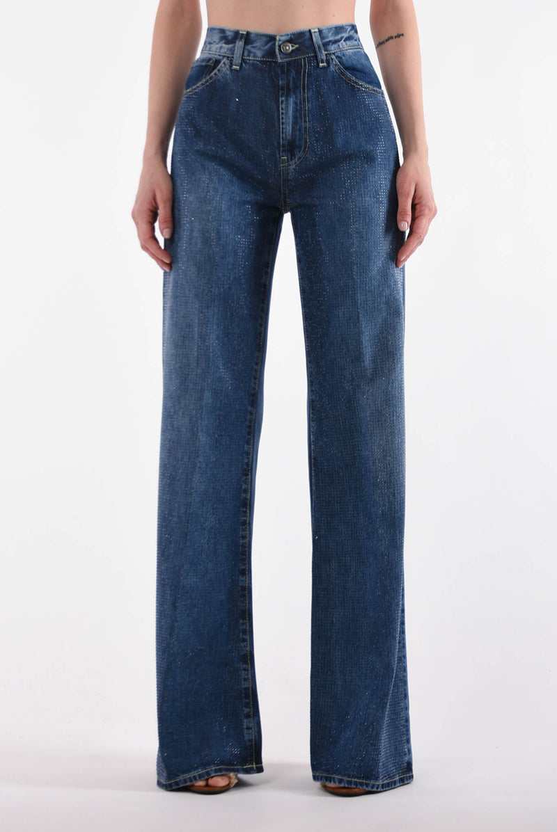 DONDUP jeans a gamba ampia modello amber
