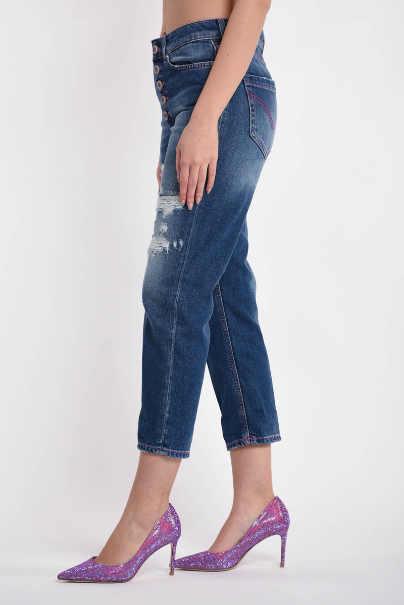 DONDUP jeans boyfriend modello koons gioiello