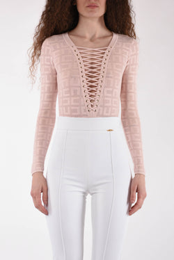 ELISABETTA FRANCHI body logo in punto rete