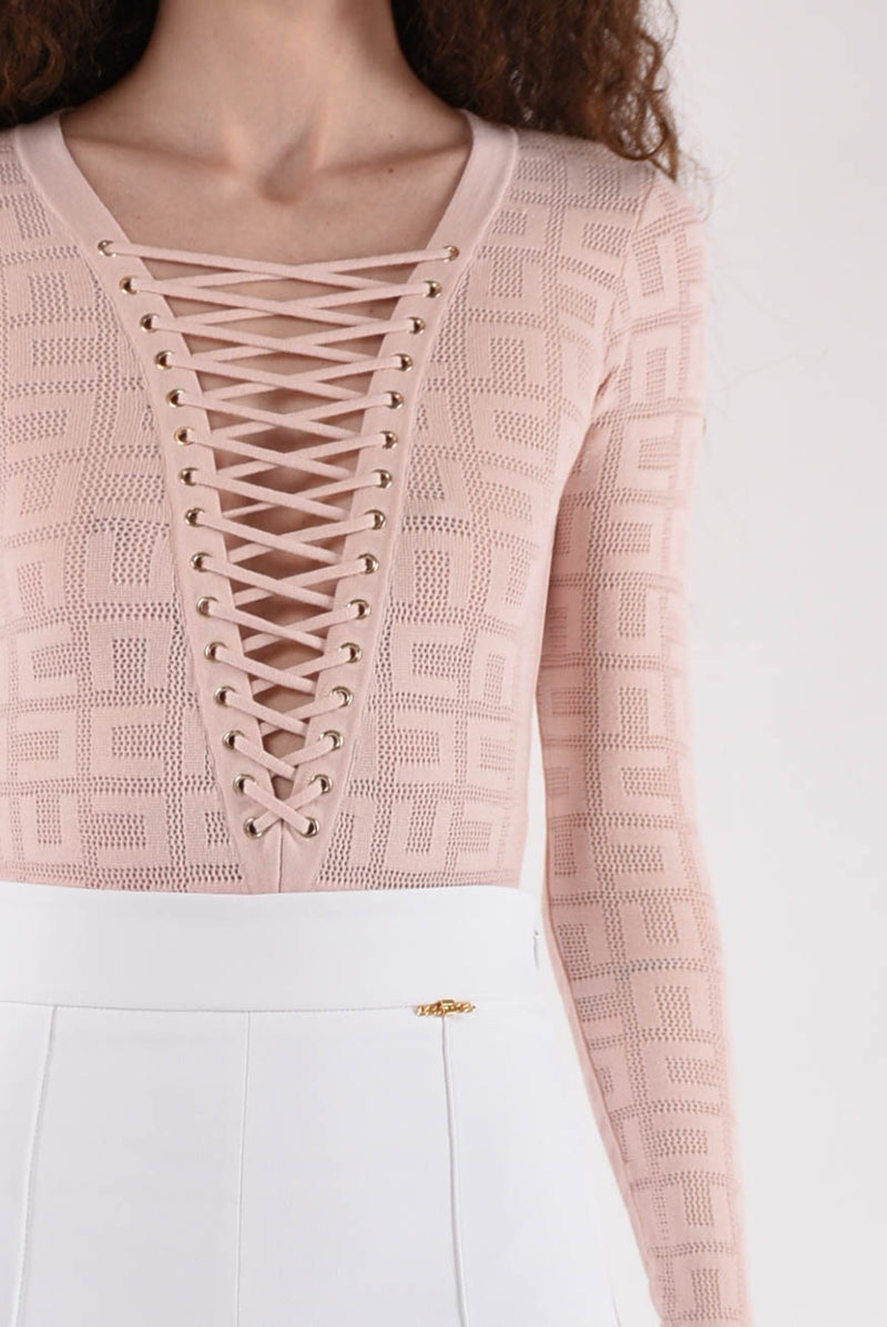 ELISABETTA FRANCHI body logo in punto rete