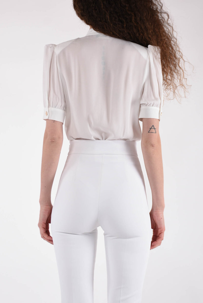 ELISABETTA FRANCHI camicia a body in georgette