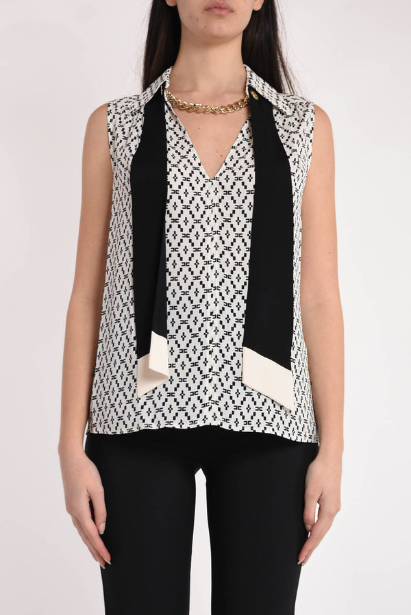 ELISABETTA FRANCHI blusa smanicata