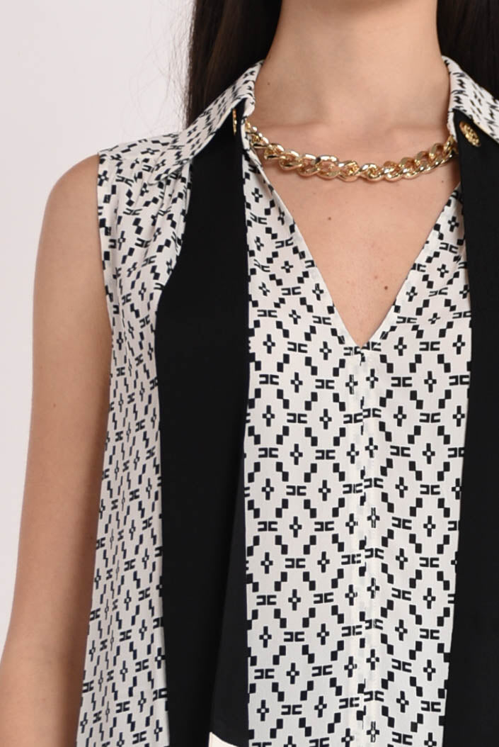 ELISABETTA FRANCHI blusa smanicata