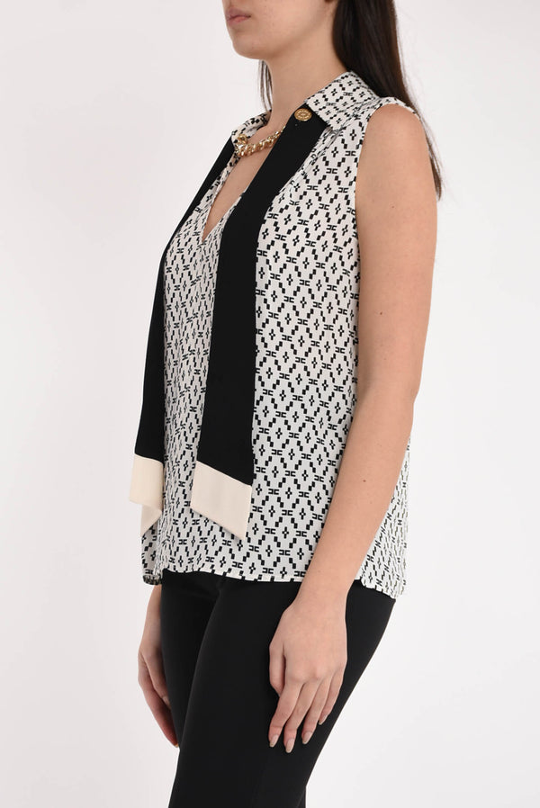 ELISABETTA FRANCHI blusa smanicata