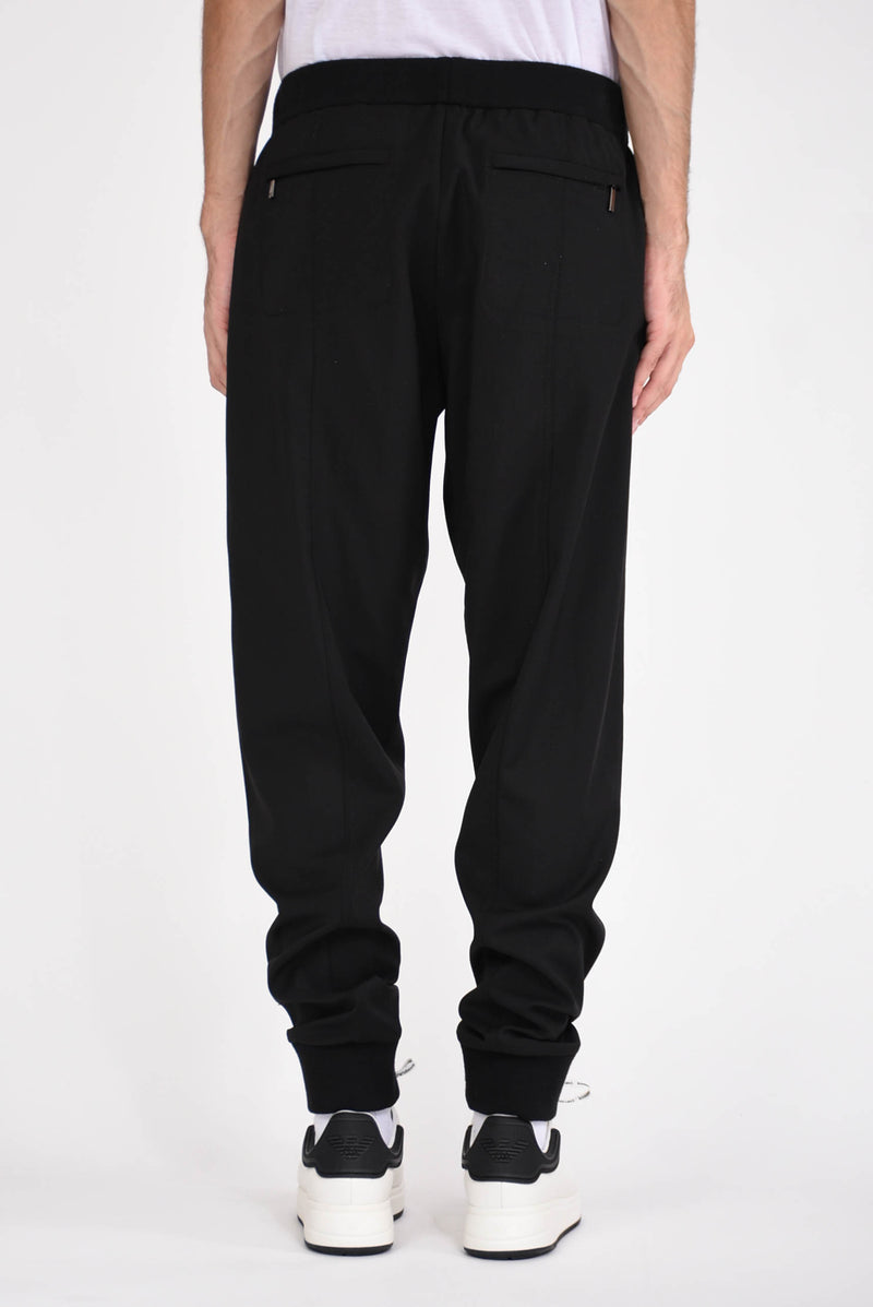 EMPORIO ARMANI Pantaloni jogger in fresco lana