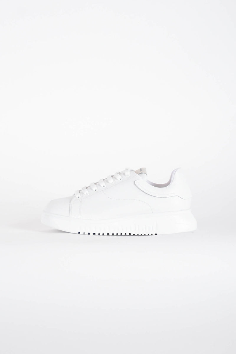 EMPORIO ARMANI Sneakers con logo in pelle