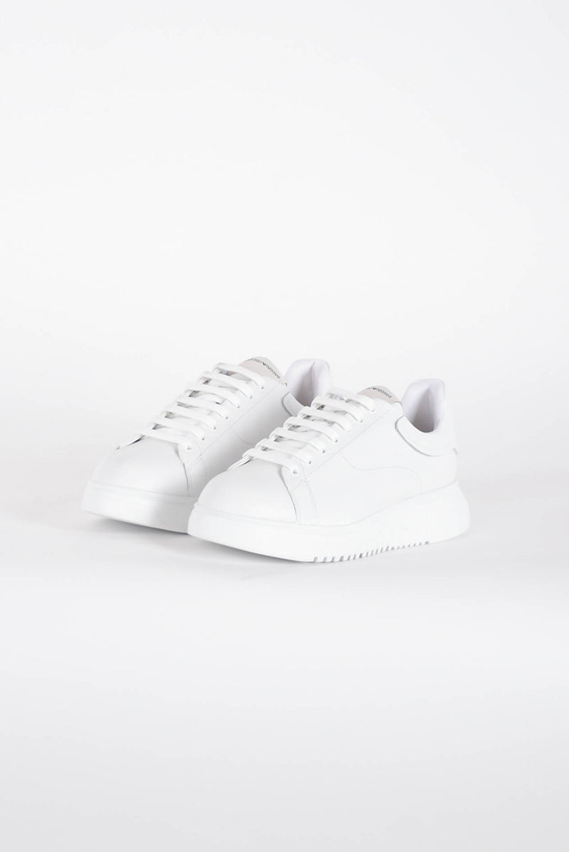 EMPORIO ARMANI Sneakers con logo in pelle