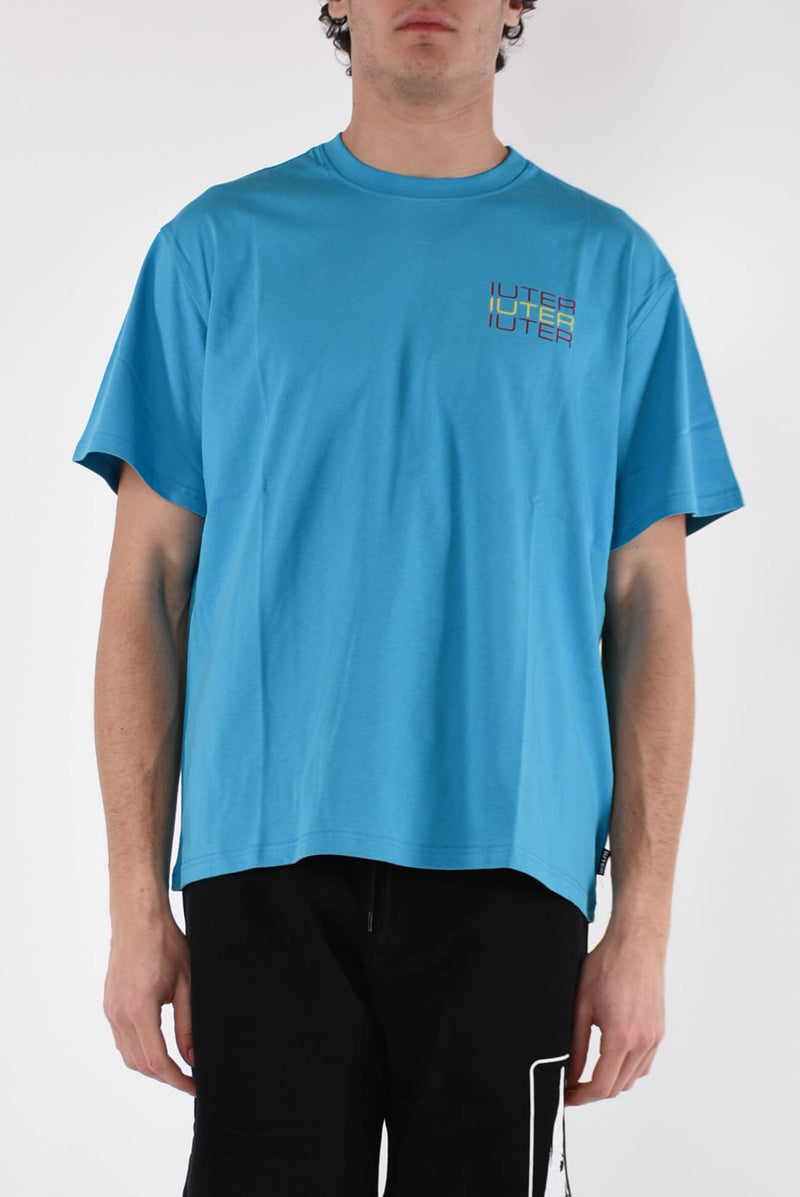 IUTER T-shirt spine skulls in cotone
