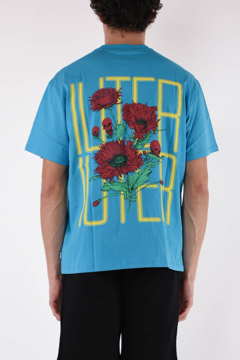 IUTER T-shirt spine skulls in cotone