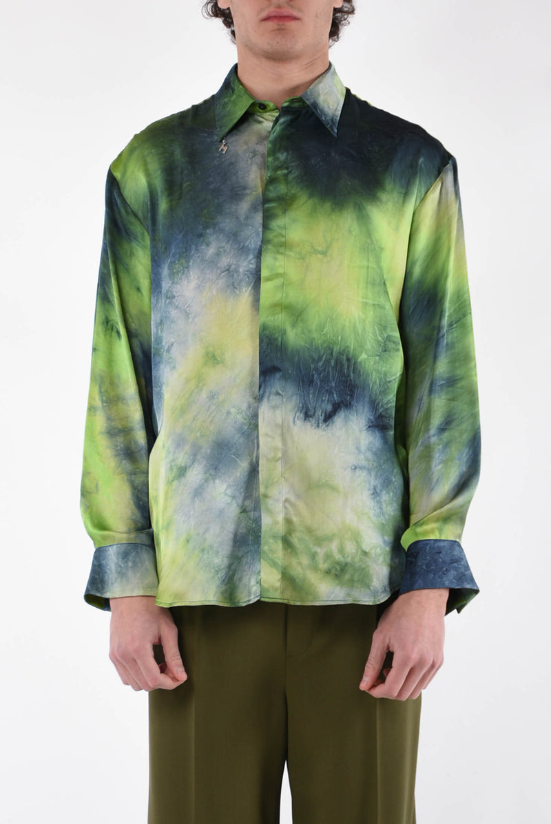 MSGM Camicia tie dye in viscosa