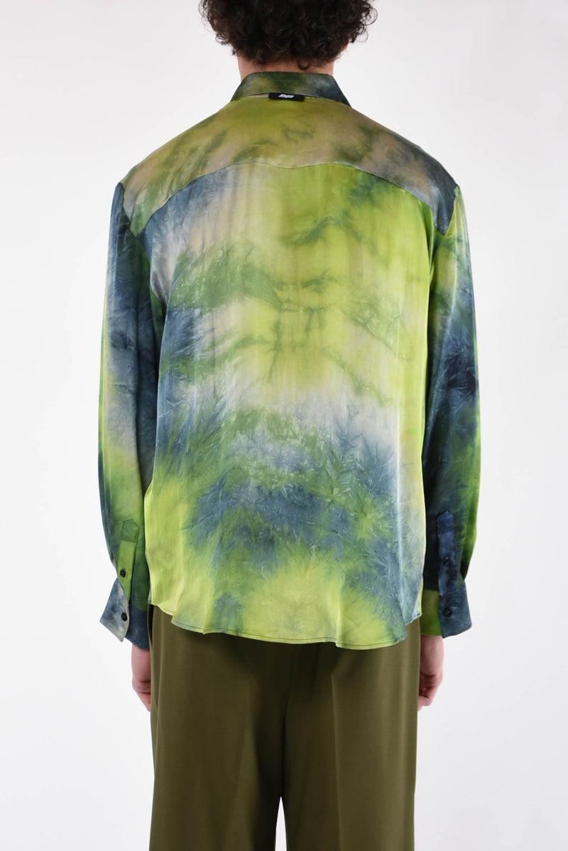 MSGM Camicia tie dye in viscosa