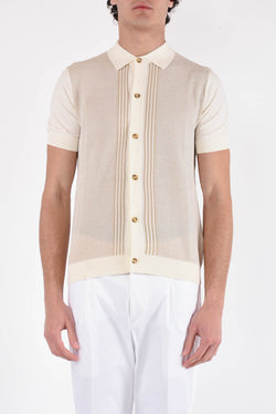 PAOLO PECORA Polo camicia in cotone