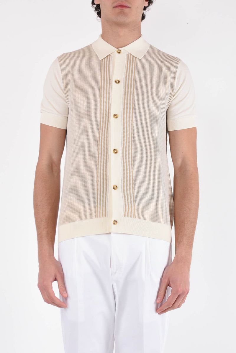 PAOLO PECORA Polo camicia in cotone