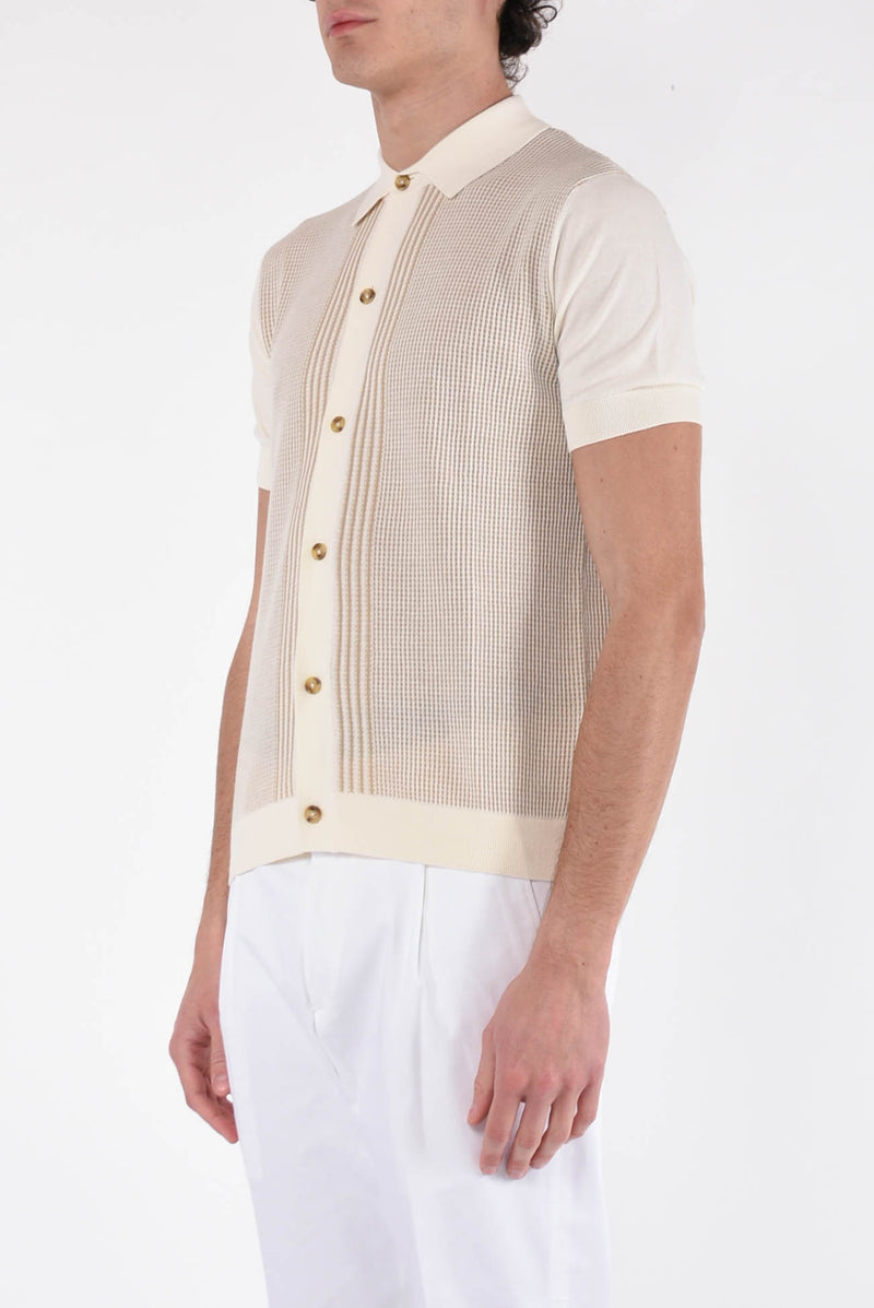 PAOLO PECORA Polo camicia in cotone