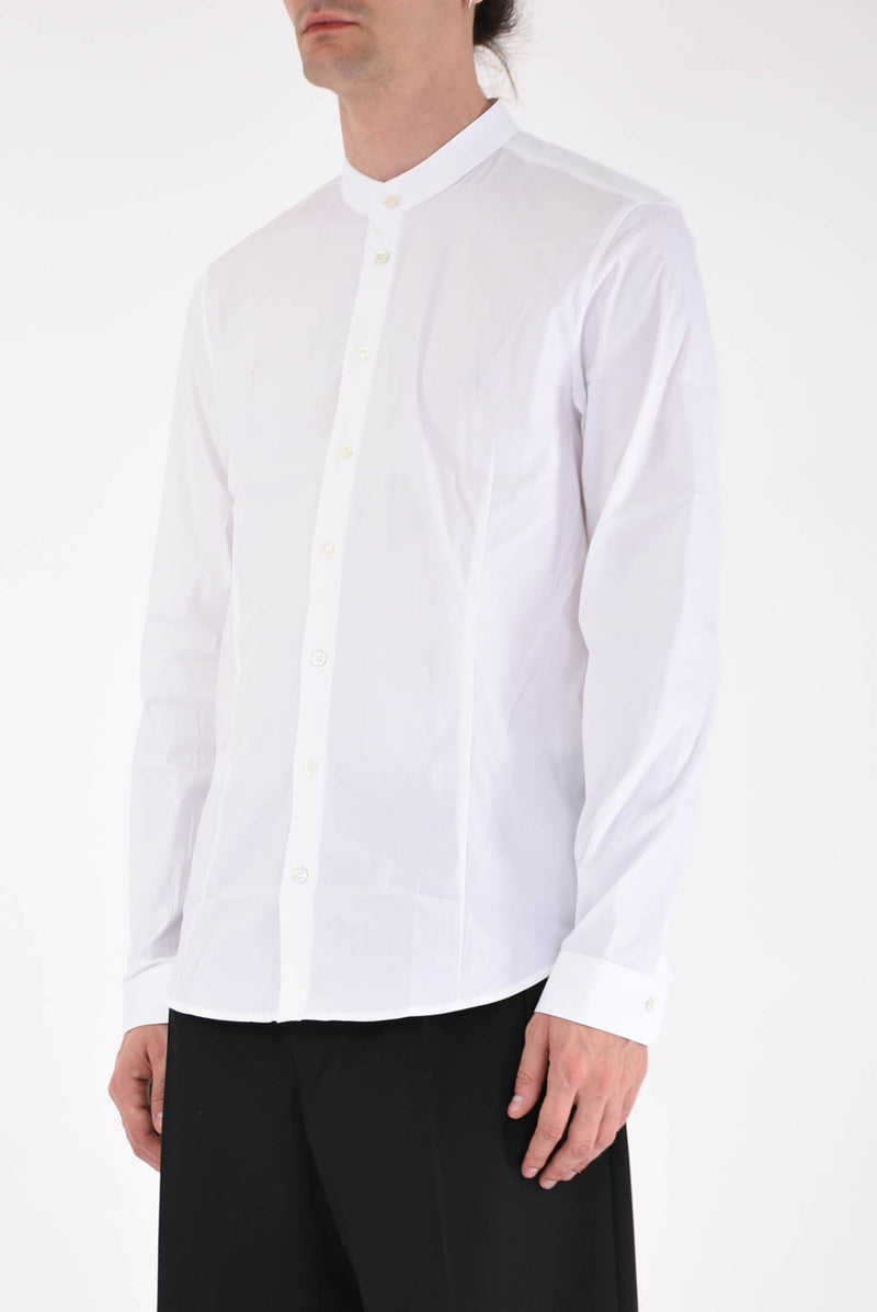 PATRIZIA PEPE Korean shirt in stretch poplin