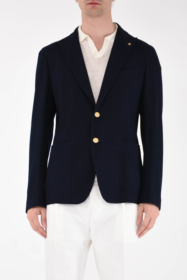 TAGLIATORE Single-breasted jacket in textured fabric