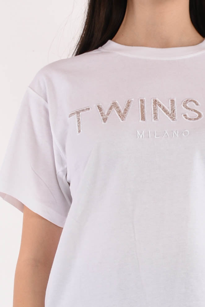 TWIN SET t-shirt con logo ricamato