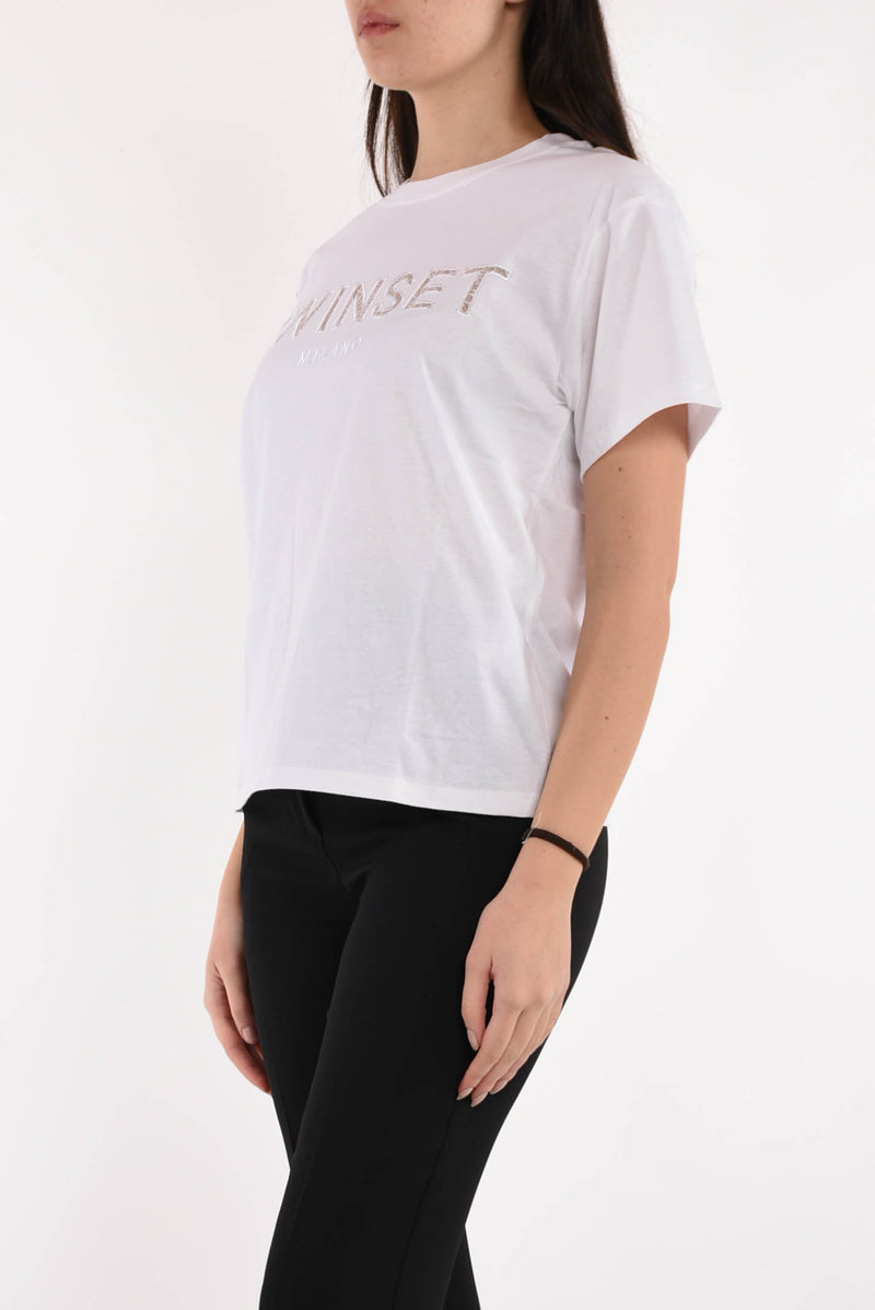 TWIN SET t-shirt con logo ricamato