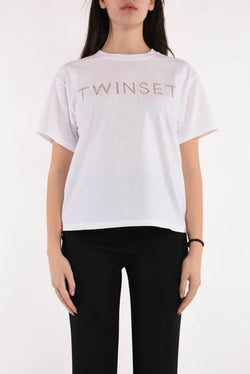 TWIN SET t-shirt con logo ricamato