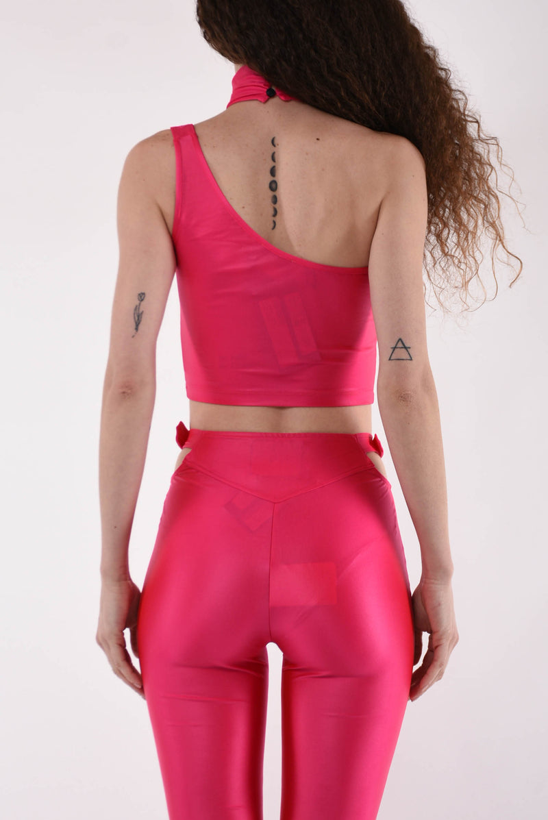 VERSACE JEANS COUTURE crop top con fibbia baroque