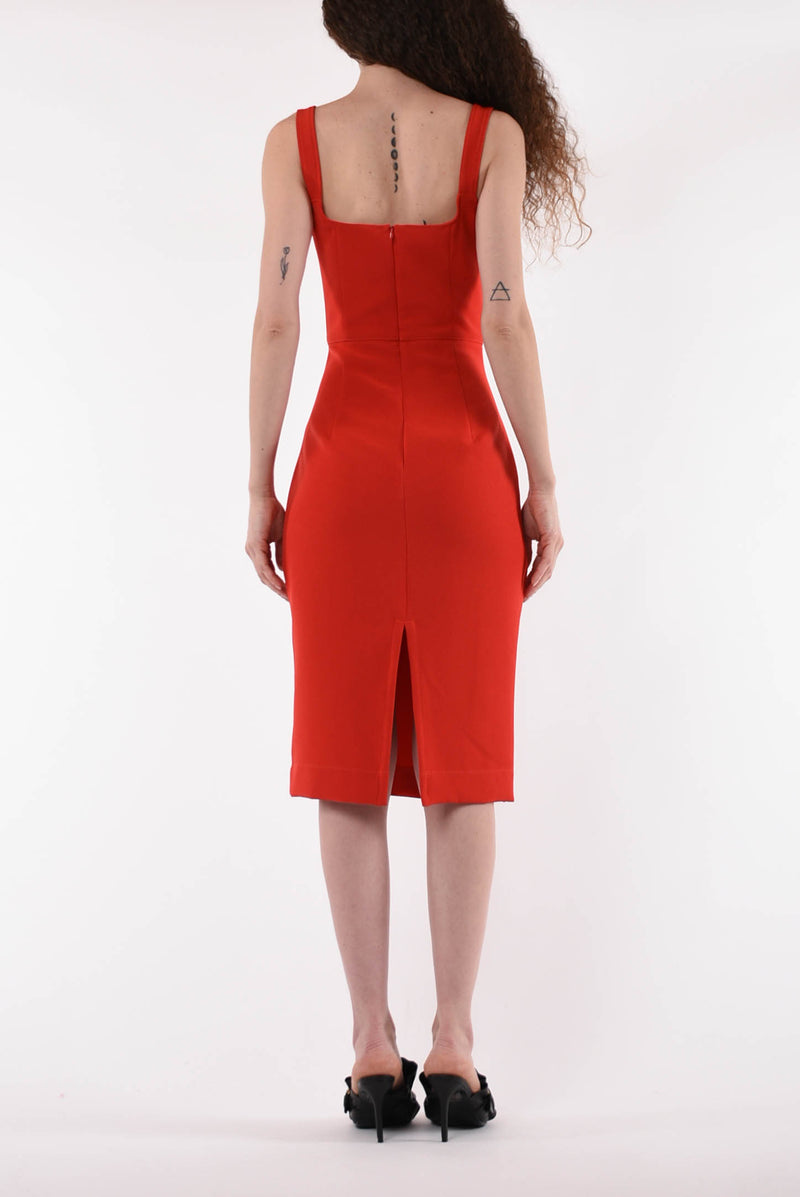 VERSACE JEANS COUTURE abito midi con fibbia baroque